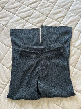 Athleta Cozy Ribbed Knit Lounge Pants - Charcoal